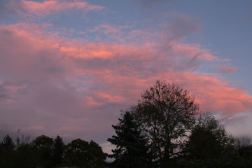 Fototapeta na wymiar red sky at dusk