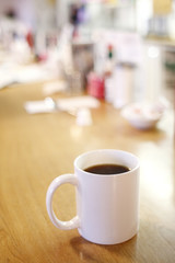 Cup of coffee at a diner