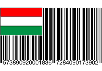 barcode mit ungarn flagge