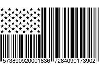 usa barcode flagge