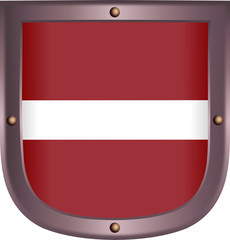 Flag on the medieval shield