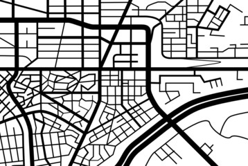 finktive Strassenkarte I schwarz/weiss