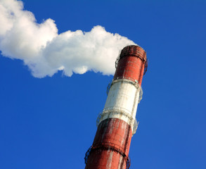 factory chimney with smoke