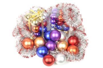 Fototapeta na wymiar Christmas balls sets
