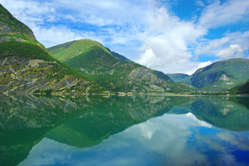 Naklejka na ściany i meble Picturesque Norway landscape.