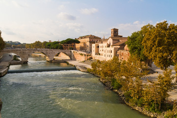 Naklejka premium Tiberinsel, Rom, Italien