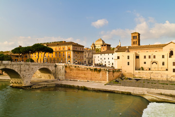 Fototapeta na wymiar Tiberinsel, Rzym, Włochy
