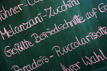 Obraz premium Speisekarte