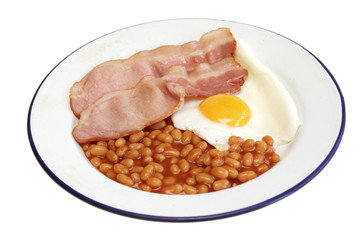 Bacon Egg and Beans Breakfast