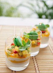 Three fruit cocktails