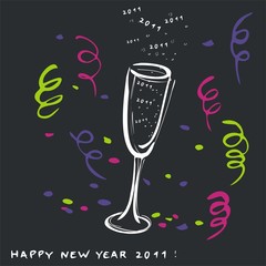 New year 2011 greeting card