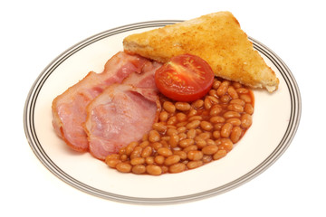 Bacon Beans and Tomato Breakfast