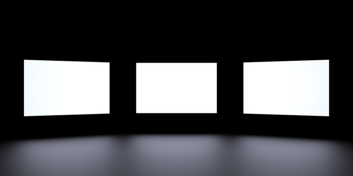 The image of the 3-x screens. Surround the screen.