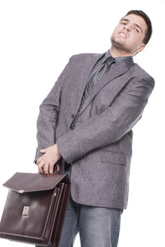 man holding a briefcase
