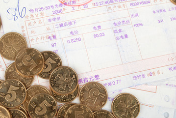 Bills and coins