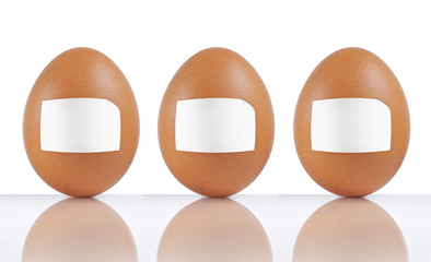 labeled eggs