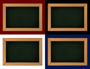 Black board on different  choice of background