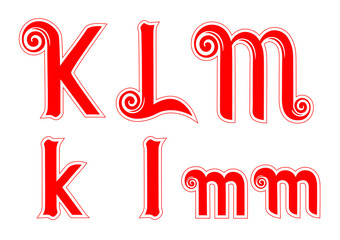 Candy Cane Swirl KkLlMm