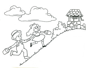 Children running - Vector