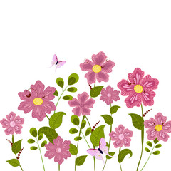 Romantic floral lawn