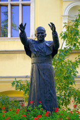 Papst Johannes Paul II. - Statue - Krakau - Polen - obrazy, fototapety, plakaty