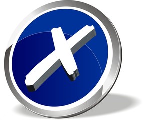 Obraz premium bouton 3D refus