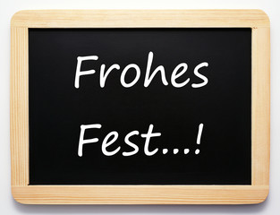 Obraz premium Frohes Fest - Konzept Tafel Weihnachten