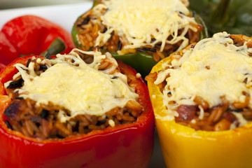 Stuffed Peppers Close Up.