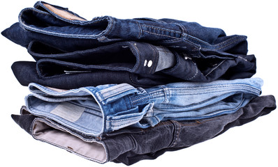 Jeans - schattenfrei isoliert über weißem Hintergrund