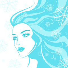 face winter girl