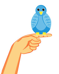 bird on the finger