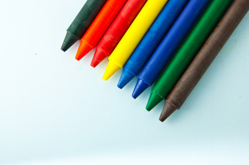 Colorful crayons