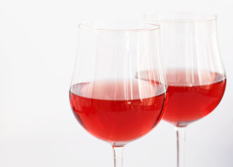 glass of wine isolated on white