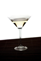 martini glass on a white background
