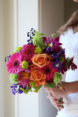 Bride with flowers