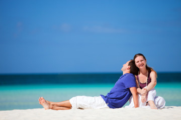 Couple on tropical beach