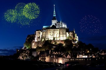 Feu d'artifice - Mont Saint Michel
