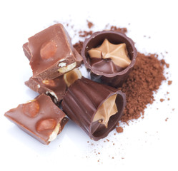Chocolate over white