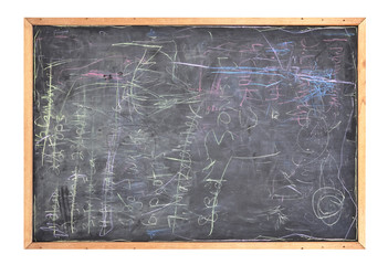 Scribble Messy School Black Chlakboard