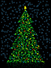 Unfocused Christmas Tree