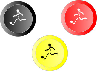 color soccer icon buttons - Powered by Adobe