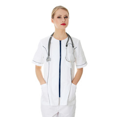 Female doctor or nurse