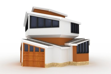 3d house isolated on white