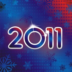 Fototapeta na wymiar New 2011 year card.
