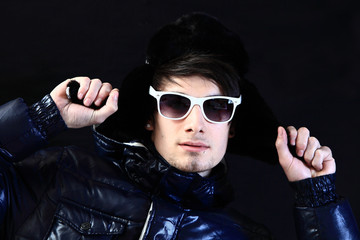 Portrait doudoune et chapka