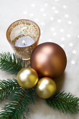 Christmas decorations, still life.