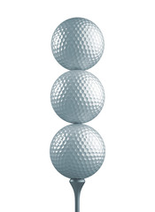Three golf balls
