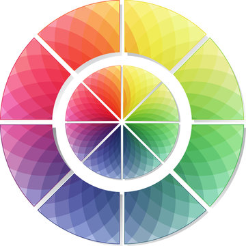 Mosaic spectrum colour wheel