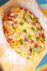cheese and tomato pizza