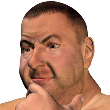 Portrait eines nachdenklichen Mannes
